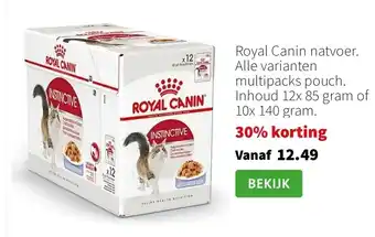 Intratuin Royal Canin natvoer aanbieding