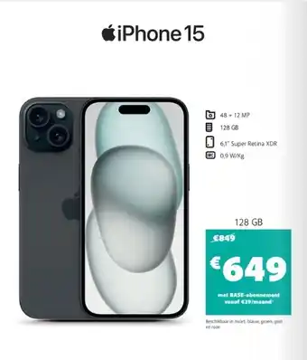 Base iPhone 15 aanbieding