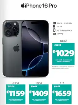 Base iPhone 16 Pro aanbieding