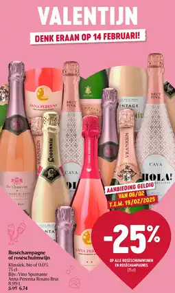 Delhaize Vino Spumante Anna Perenna Rosato Brut aanbieding