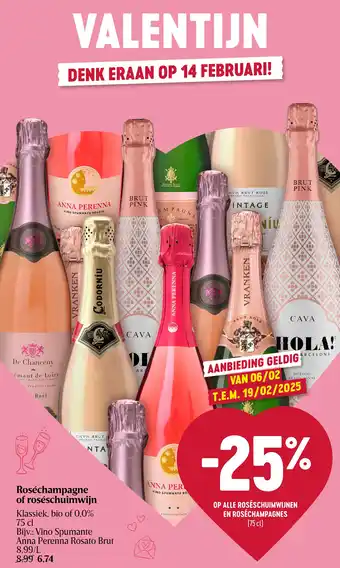 Delhaize Vino Spumante Anna Perenna Rosato Brut aanbieding