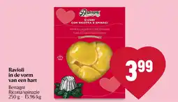 Delhaize Ravioli in de vorm van een hart aanbieding