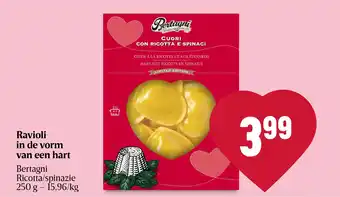 Delhaize Ravioli in de vorm van een hart aanbieding