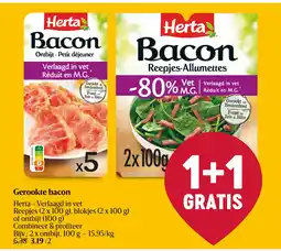 Delhaize Gerookte bacon aanbieding