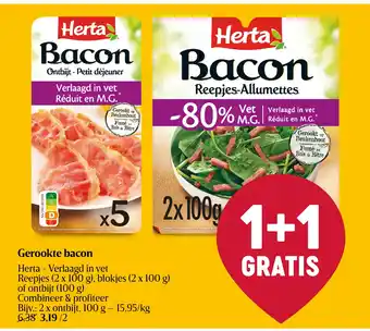 Delhaize Gerookte bacon aanbieding