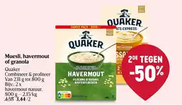 Delhaize Muesli, havermout of granola aanbieding