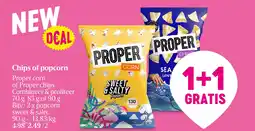 Delhaize Chips of popcorn aanbieding