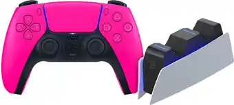 Coolblue Sony PlayStation 5 DualSense Draadloze Controller Nova Pink + BlueBuilt oplaadstation aanbieding