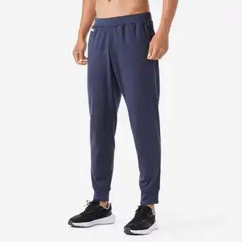 Decathlon Warme hardloopbroek voor heren Run 100 Warm donkerblauw aanbieding