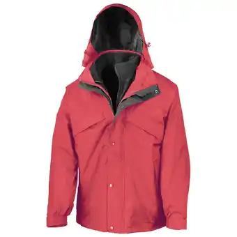 Decathlon Heren 3 In 1 Ritssluiting en Clip StormDri Waterdicht Windproof Jasje (Rood) aanbieding