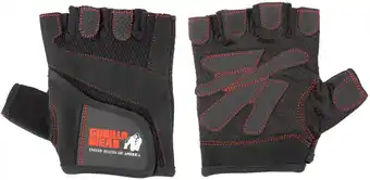 Decathlon Women's Fitness Gloves - Black/Red Stitched aanbieding