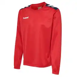 Decathlon rood hummel sweatshirt 100% polyester aanbieding