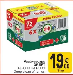 Cora Vaatwascaps DREFT aanbieding