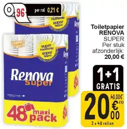 Cora Toiletpapier RENOVA aanbieding