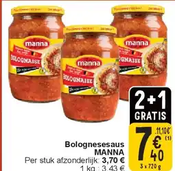 Cora Bolognesesaus MANNA aanbieding