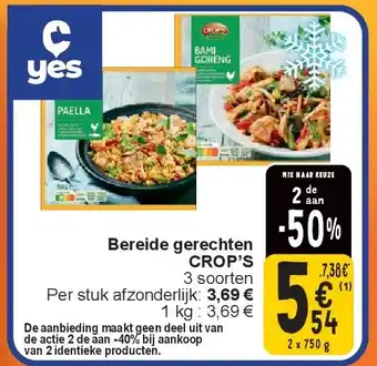 Cora Bereide gerechten -50% CROP’S aanbieding