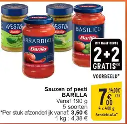 Cora Sauzen of pesti BARILLA aanbieding