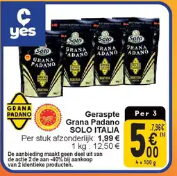 Cora Geraspte Per 3 Grana Padano SOLO ITALIA aanbieding