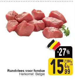 Cora Rundvlees voor fondue aanbieding