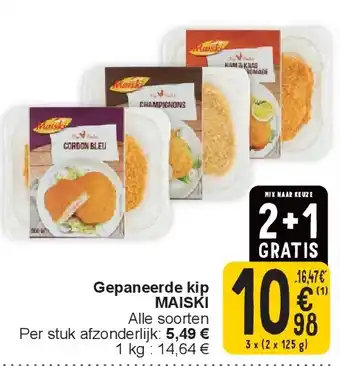 Cora Gepaneerde kip MAISKI aanbieding