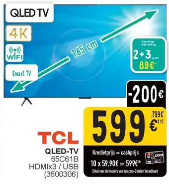 Cora TCL QLED-TV aanbieding