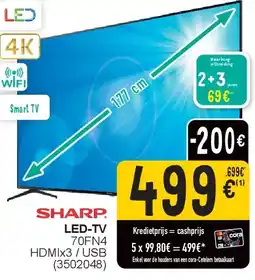 Cora SHARP LED-TV aanbieding