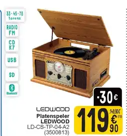 Cora Platenspeler LEDWOOD aanbieding