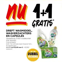 Jumbo Dreft wasmiddel wasverzachters en capsules aanbieding