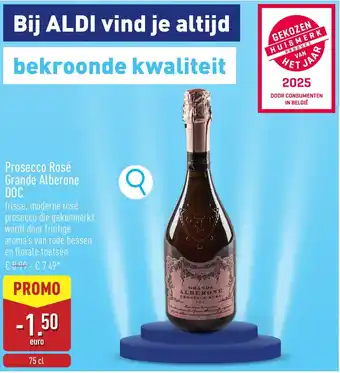 ALDI Prosecco Rosé Grande Alberone DOC aanbieding