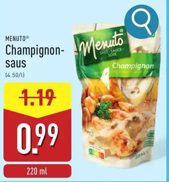 ALDI Champignon saus aanbieding