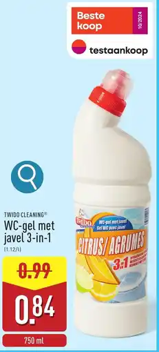 ALDI WC gel met javel 3 in 1 aanbieding