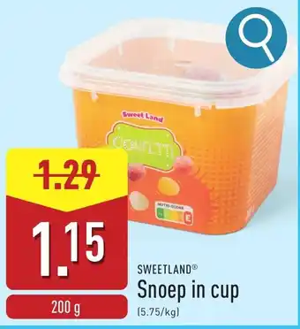 ALDI Snoep in cup aanbieding