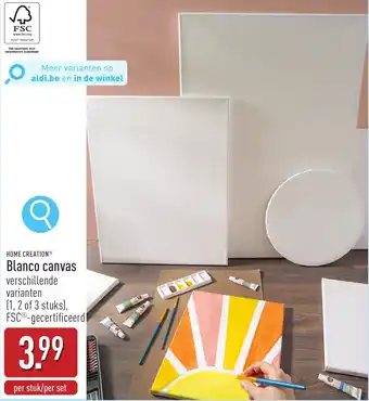 ALDI Blanco canvas aanbieding