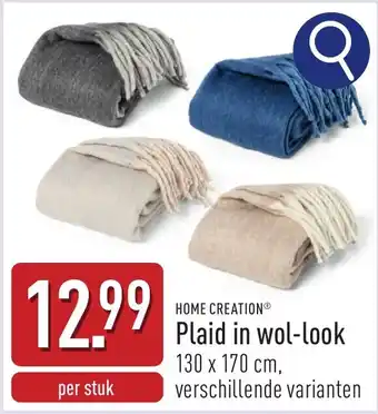 ALDI Plaid in wol look aanbieding