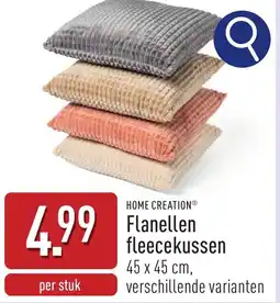 ALDI Flanellen fleecekussen aanbieding