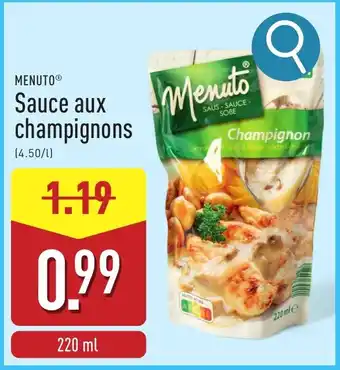 ALDI Sauce aux champignons aanbieding