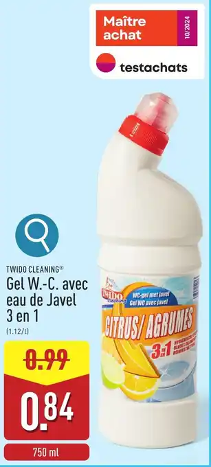 ALDI Gel W.-C. avec eau de Javel 3 en 1 aanbieding