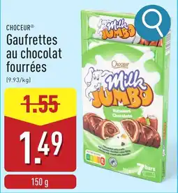 ALDI Gaufrettes au chocolat fourrées aanbieding