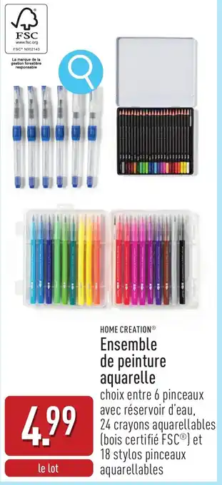 ALDI Ensemble de peinture aquarelle aanbieding