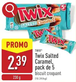 ALDI Twix Salted Caramel, pack de 5 aanbieding