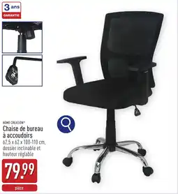 ALDI Chaise de bureau à accoudoirs aanbieding