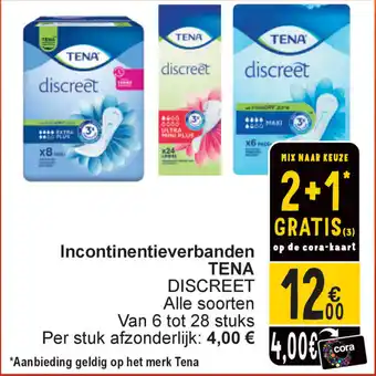 Cora Incontinentieverbanden Tena aanbieding