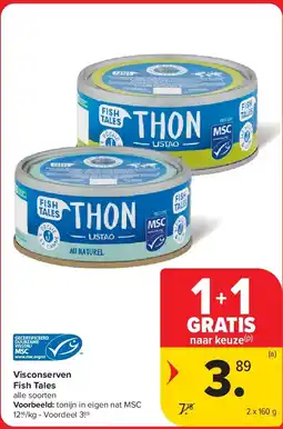 Carrefour Visconserven Fish Tales aanbieding