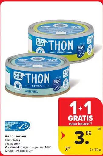 Carrefour Visconserven Fish Tales aanbieding