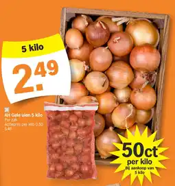 Albert Heijn AH Gele uien 5 kilo aanbieding