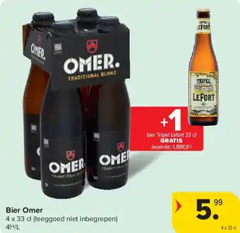 Carrefour Bier Omer aanbieding