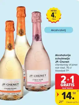 Carrefour Alcoholvrije schuimwijn JP. Chenet aanbieding