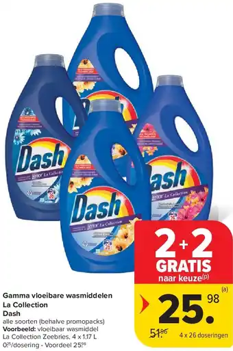 Carrefour Gamma vloeibare wasmiddelen La Collection Dash aanbieding