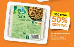 Albert Heijn AH Terra tofu 550 gram aanbieding