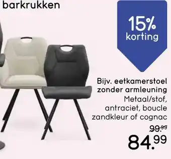 Leen Bakker eetkamerstoel zonder armleuning aanbieding